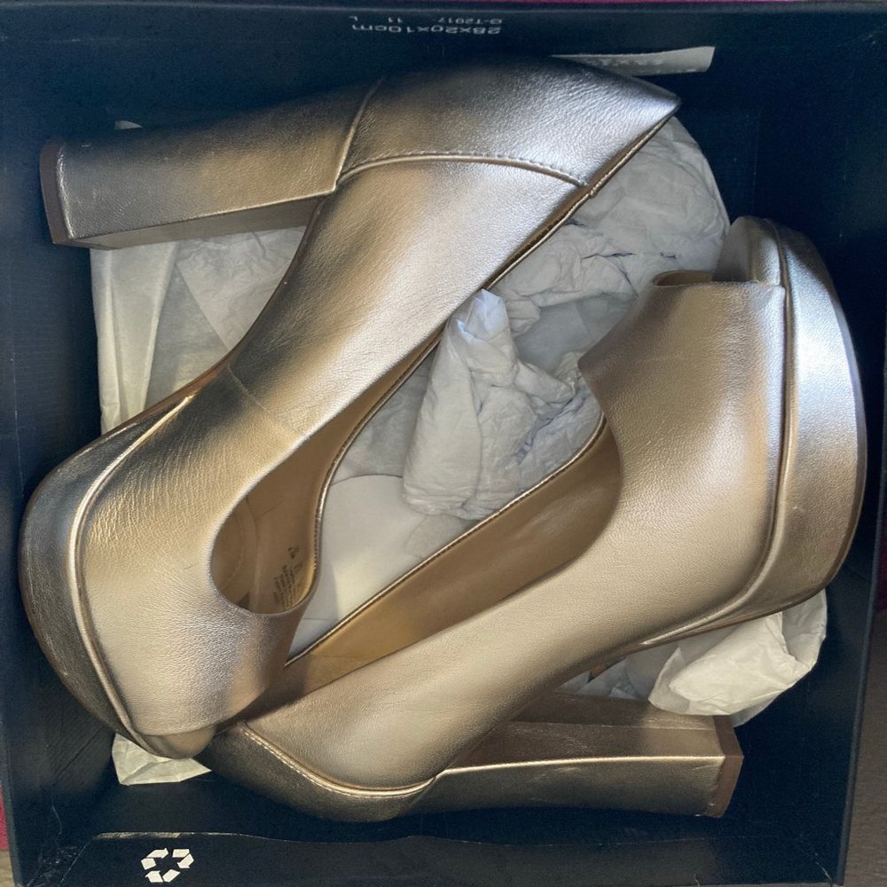 Worn Once Naturalizer Amie Pump in Gold